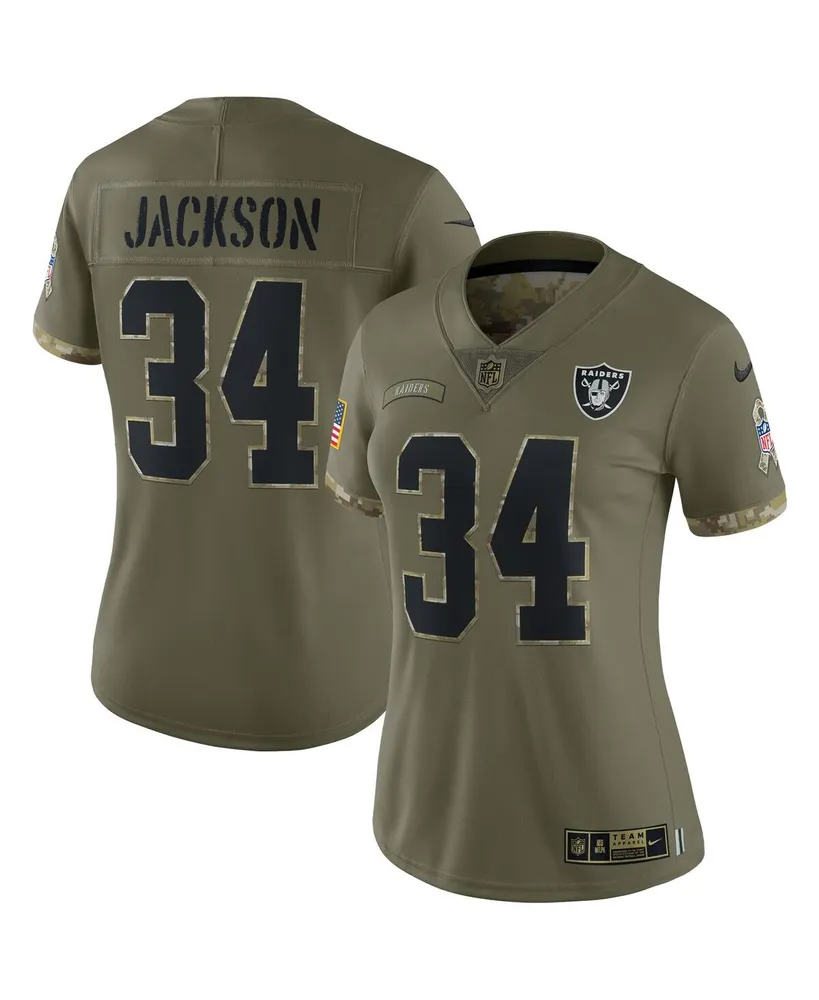 Nike Women's Nike Bo Jackson Olive Las Vegas Raiders 2022 Salute