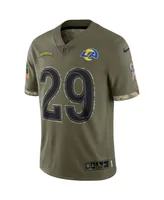 Men's Nike Eric Dickerson Olive Los Angeles Rams 2022 Salute To Service Retired Player Limited Jersey