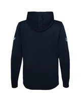 Big Boys and Girls Fanatics Deep Sea Blue Seattle Kraken Authentic Pro Pullover Hoodie