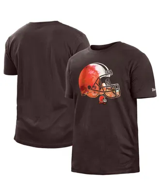 Men's New Era Brown Cleveland Browns 2022 Sideline Ink Dye T-shirt