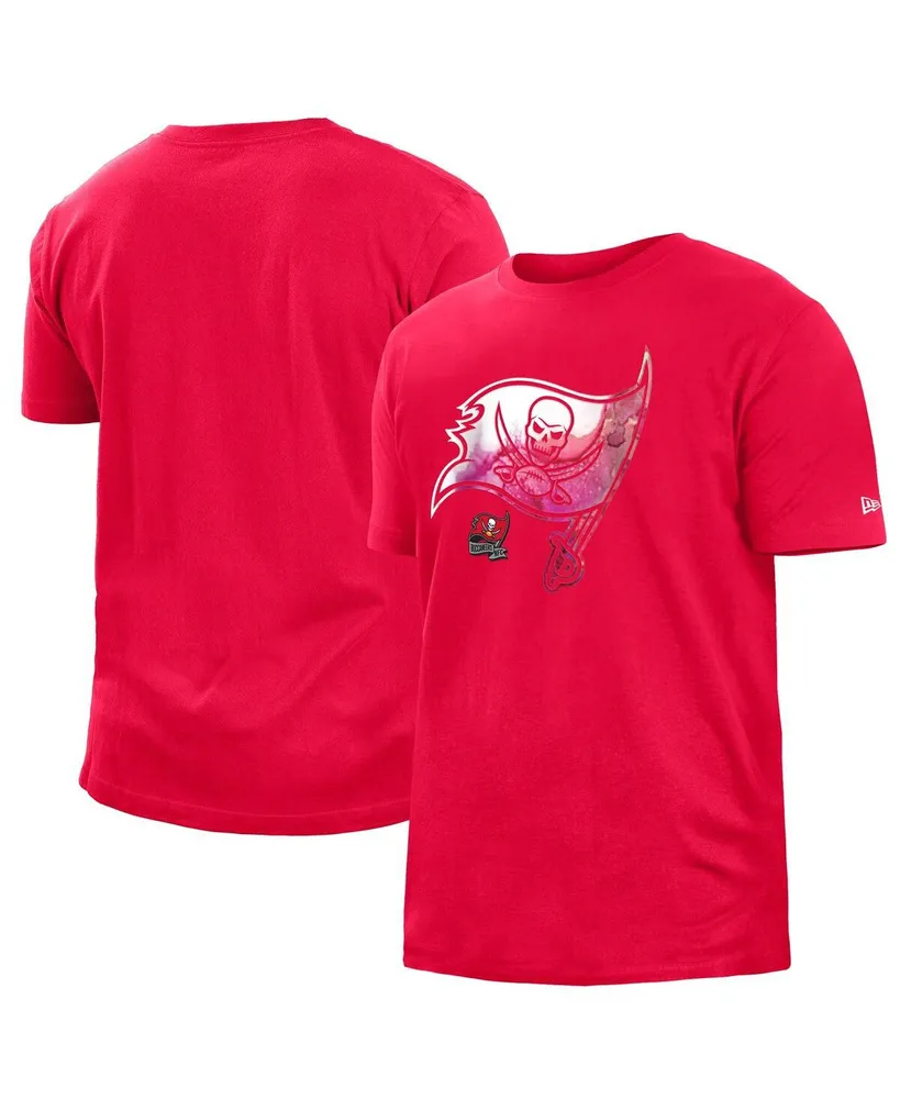 Men's New Era Red Tampa Bay Buccaneers 2022 Sideline Ink Dye T-shirt