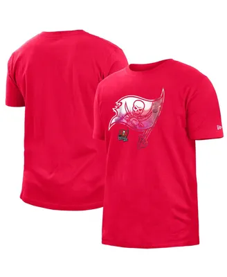 Men's New Era Red Tampa Bay Buccaneers 2022 Sideline Ink Dye T-shirt