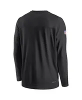 Men's Nike Black Las Vegas Raiders Sideline Lockup Performance Long Sleeve T-shirt