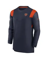 Men's Nike Navy Chicago Bears Sideline Tonal Logo Performance Player Long Sleeve T-shirt