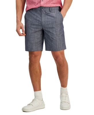 I.n.c. International Concepts Classic-Fit Solid 8.5" Chambray Shorts, Created for Macy's