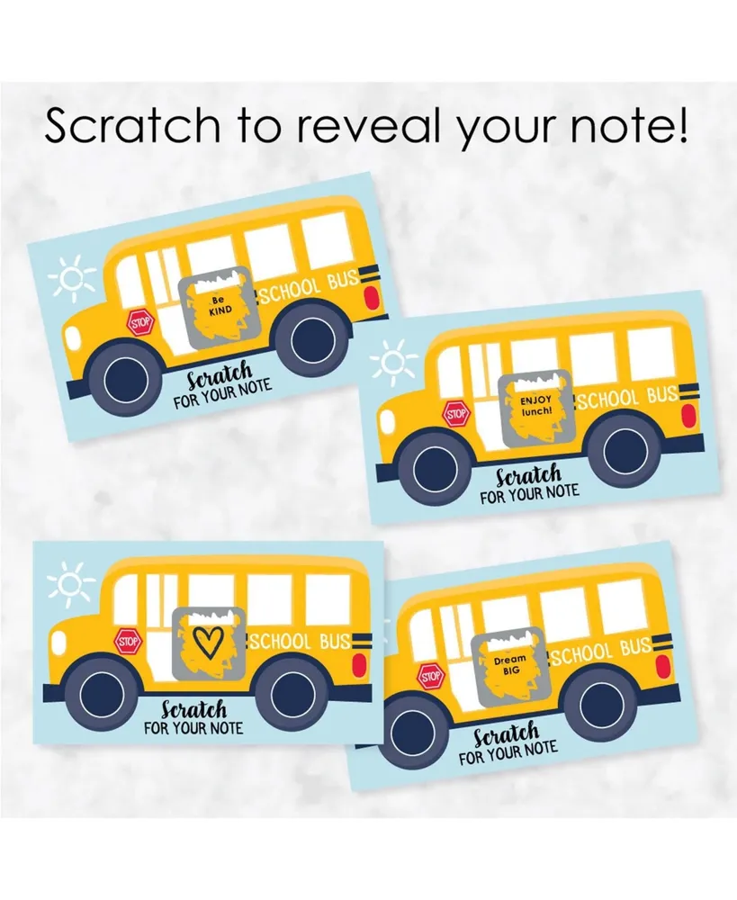 Back to School First Day of School Kids Lunch Box Notes Scratch Off Cards 22 Ct