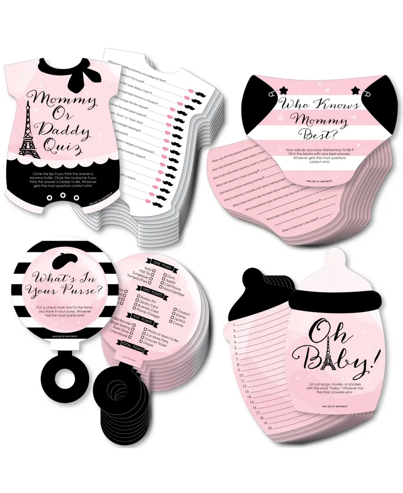 Paris, Ooh La La - Paris Themed Baby Shower or Birthday Party Favor Boxes  12 Ct