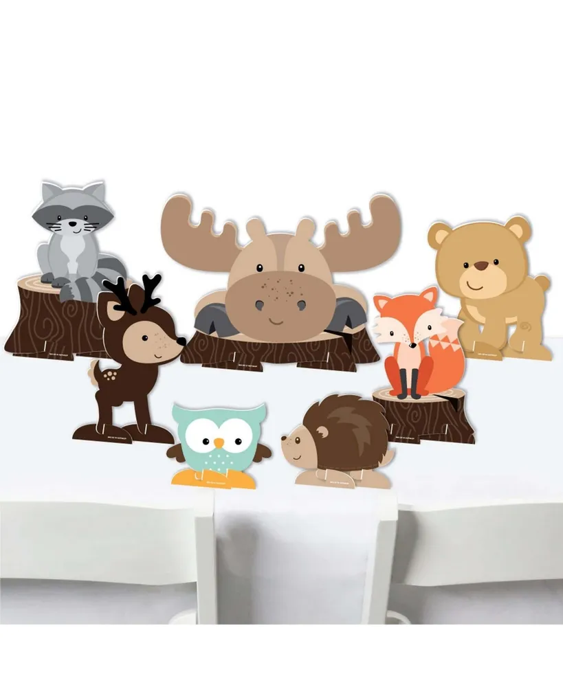 Woodland Creatures - Centerpiece Table Decor - Tabletop Standups - 7 Pieces