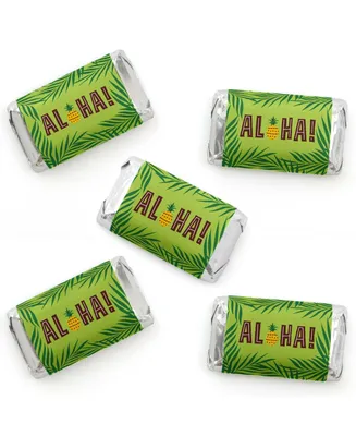 Tiki Luau - Mini Candy Bar Wrapper Stickers - Hawaiian Party Favors - 40 Ct