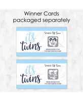 It's Twin Boys - Blue Twins Baby Shower Game Scratch Off Cards - 22 Count