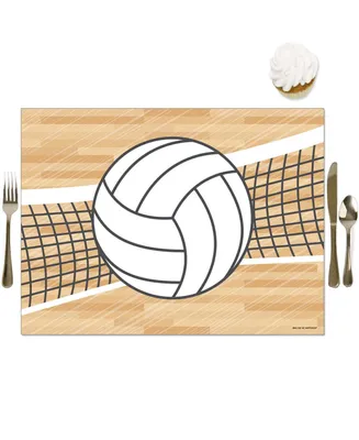 Bump, Set, Spike - Volleyball - Party Table Decorations - Party Placemats 16 Ct