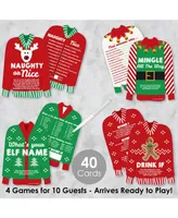 Ugly Sweater - 4 Christmas Party Games - 10 Cards Each - Gamerific Bundle
