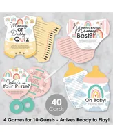 Hello Rainbow - 4 Boho Baby Shower Games - 10 Cards Each - Gamerific Bundle