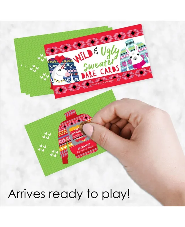 Big Dot of Happiness Jolly Santa Claus - Christmas Party White Elephant  Gift Exchange Game Scratch Off Cards - 22 Count