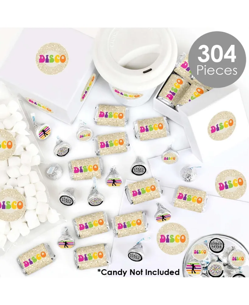 70's Disco - 1970s Disco Fever Party Candy Favor Sticker Kit - 304 Pieces
