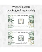 Boho Botanical Bride Bridal Shower & Wedding Party Game Scratch Off Cards 22 Ct