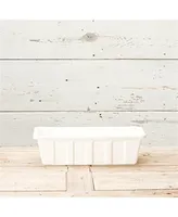 Novelty Mnftg. Polypropylene Flower Box Planter/Liner, White, 18" L