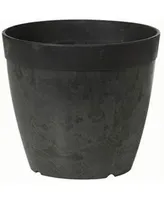 Novelty Manufacturing 03128 Round Dolce Flower Pot/Planter, Black, 12"