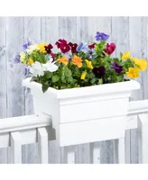 Novelty Countryside Railing Planter 26162 White 16 Inch