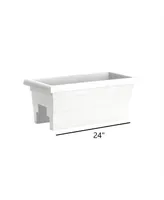 Novelty Countryside Rail Flower Deck Planter White 24 Inch