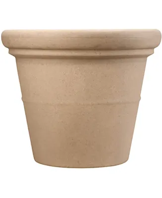 Hc CompaniesTerrazzo Round Plastic Planter Pot Sandstone Color 17 Inch