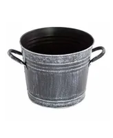 Gardener Select Metal Bucket Planter Black 8"