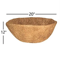 Grower Select Coconut Arts Basket Shaped Coco Liner, 20 Inch