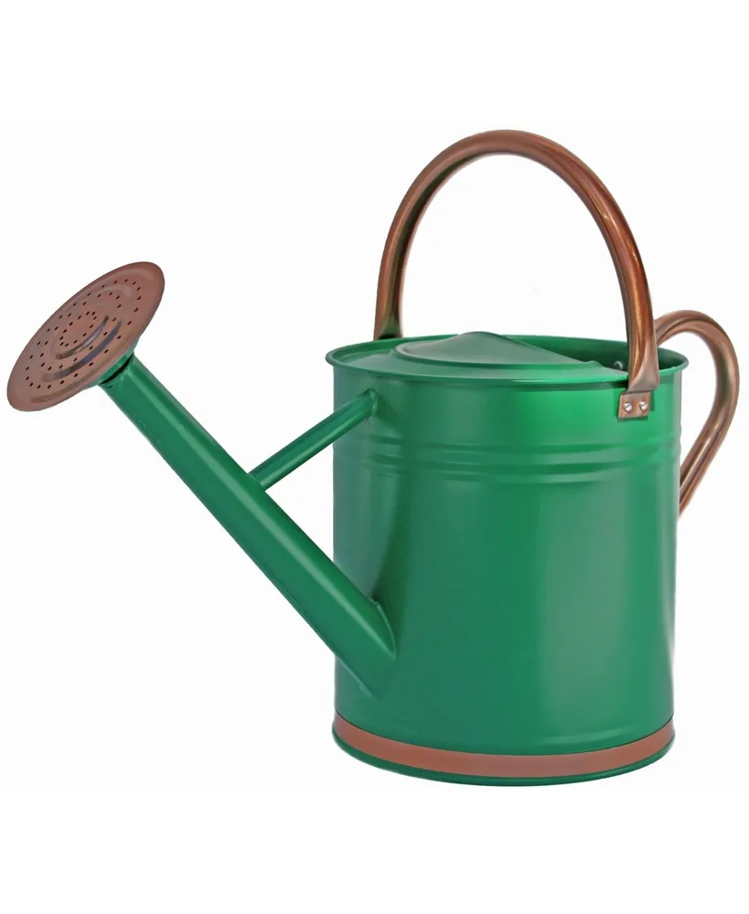 Gardener Select Metal Watering Can, Green Copper Accents, 1.85 Gal