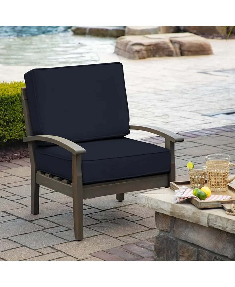 Arden Selections ProFoam EverTru Acrylic Patio Cushions Seat Navy Blue