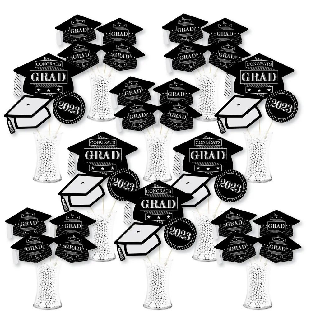 Big Dot of Happiness Gold 2024 Graduation Party Centerpiece Sticks - Table  Toppers - Set of 15