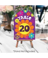 60's Hippie - 1960s Groovy Party Double-Sided 5" x 7" Cards Table Numbers - 1-20