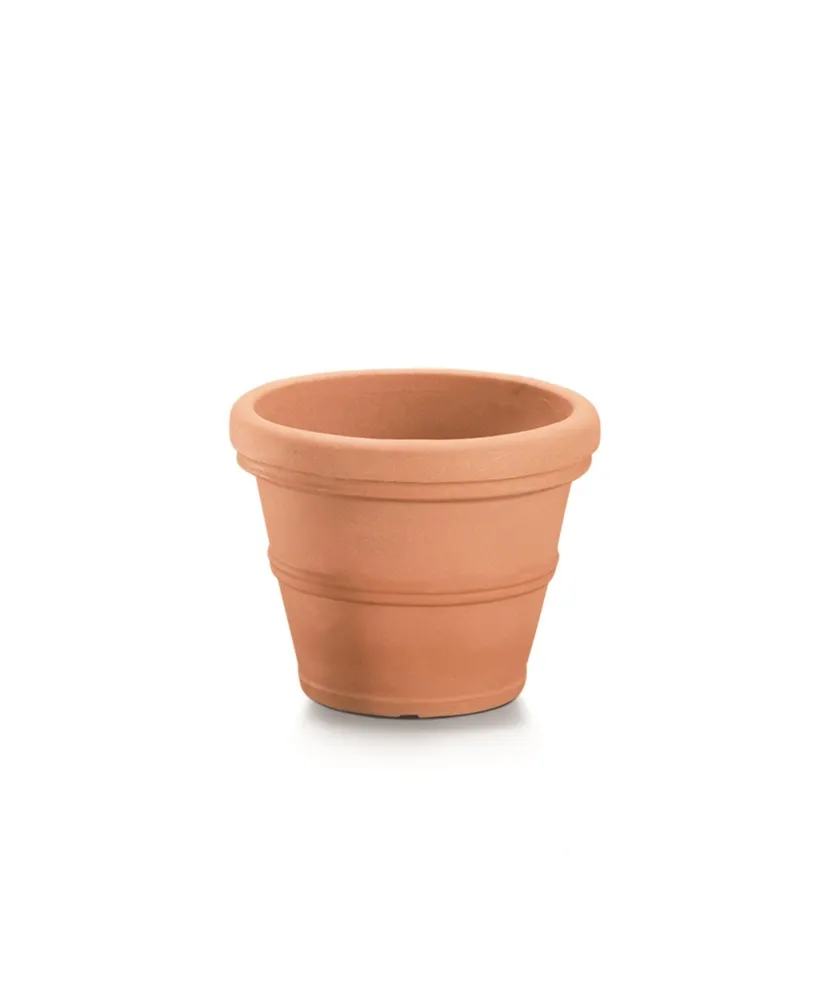 Garden Elements BC2614SC34 Turin Plastic Outdoor Round Planter Terra Cotta 14 Inches