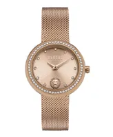 Versus Versace Lea Women's 2 Hand Quartz Movement and Ion Plating Rose Gold-Tone Bracelet Watch 35mm