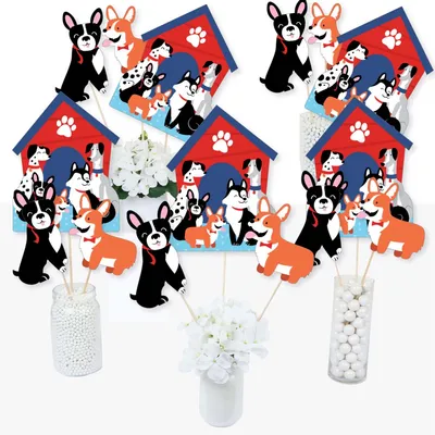Pawty Like a Puppy - Party Centerpiece Sticks - Table Toppers - Set of 15