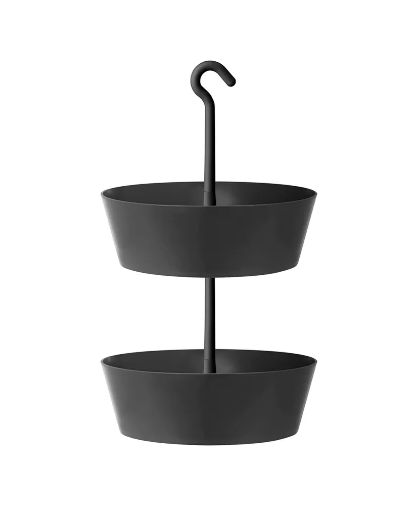 Tree Nest Sunny Hanging Two-Tier Planter Round Anthracite - 12 Inch D