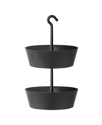 Tree Nest Sunny Hanging Two-Tier Planter Round Anthracite - 12 Inch D