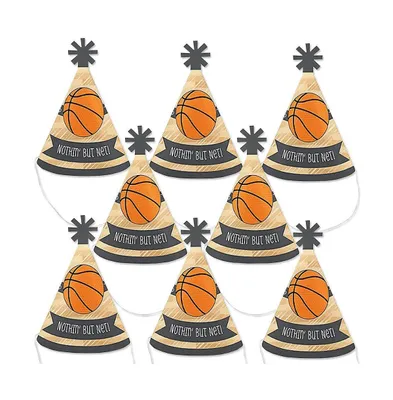 Nothin' but Net - Basketball - Mini Cone Party Hats - Small Party Hats - 8 Ct