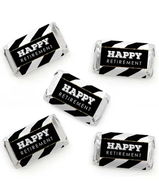 Happy Retirement - Mini Candy Bar Wrapper Stickers - Party Favors - 40 Ct