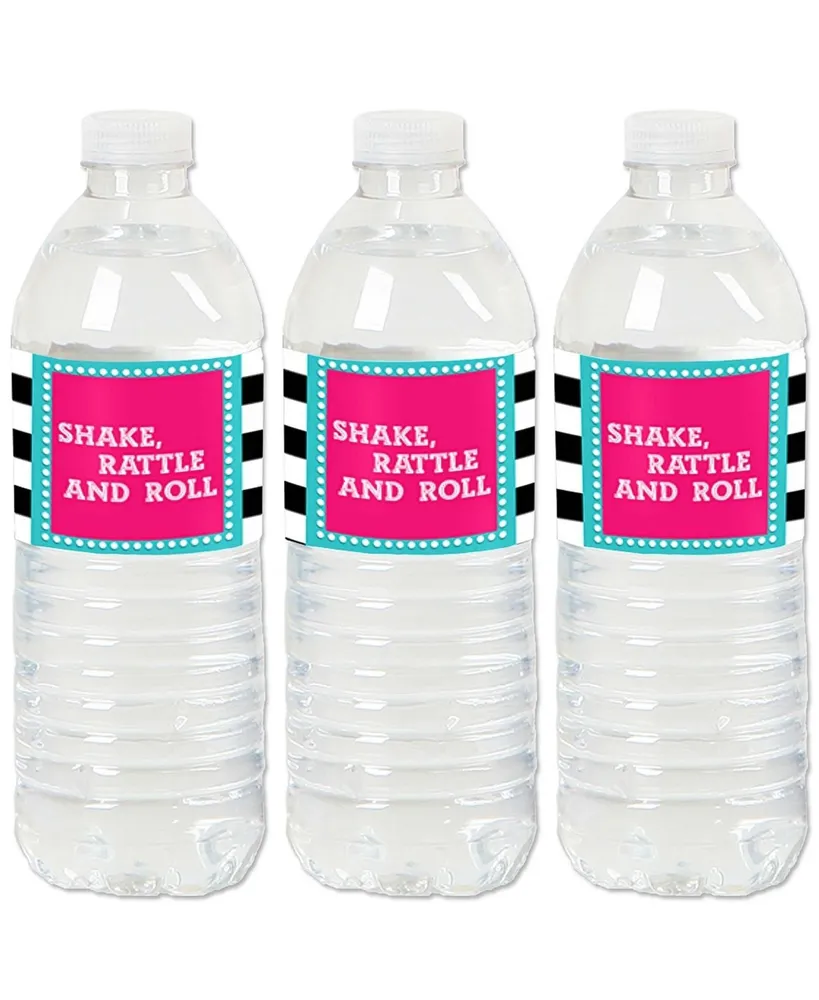 Big Dot Of Happiness 50's Sock Hop - 1950s Rock N Roll Party Water Bottle  Sticker Labels - Set of 20 - Assorted Pre