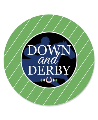 Kentucky Horse Derby - Horse Race Party Circle Sticker Labels - 24 Count