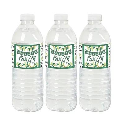 Family Tree Reunion - Family Gathering Party Water Bottle Sticker Labels - 20 Ct