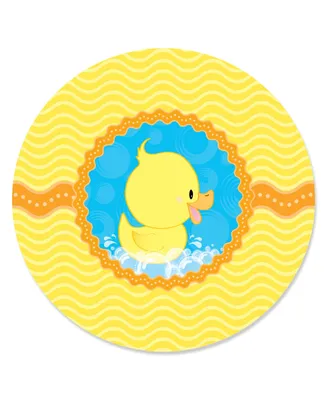 Ducky Duck - Party Circle Sticker Labels - 24 Count