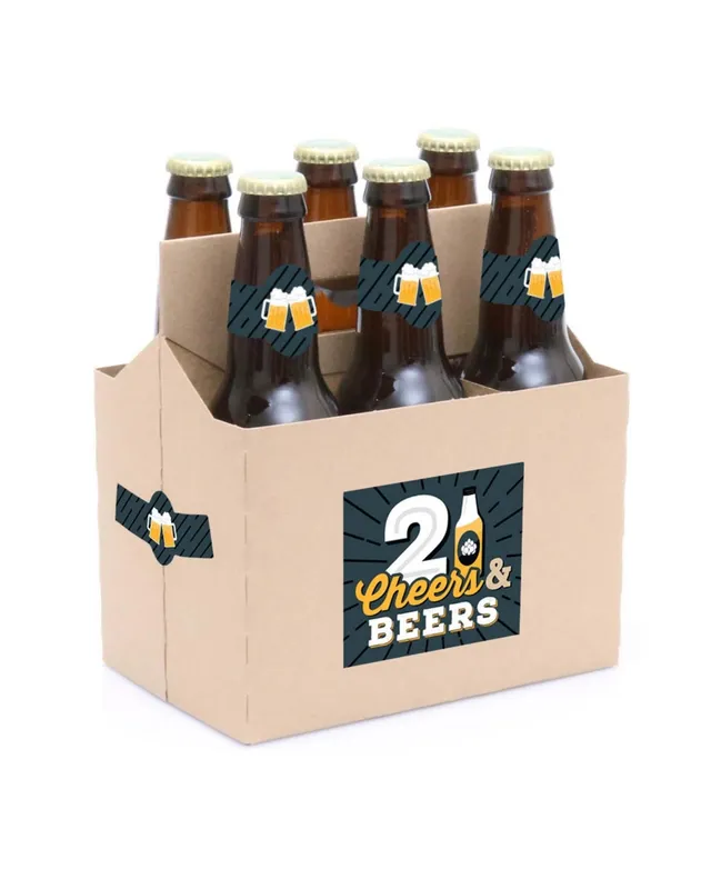 Big Dot of Happiness Cheers and Beers to 21 Years - 21st Birthday Party  Favor Boxes - Set of 12