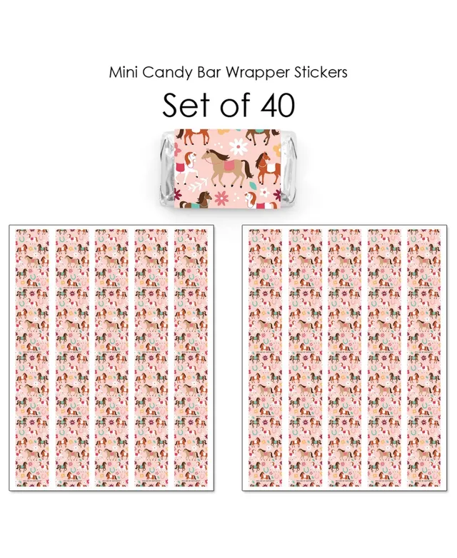 Big Dot of Happiness Cow Print - Mini Candy Bar Wrapper Stickers - Farm  Animal Party Small Favors - 40 Count