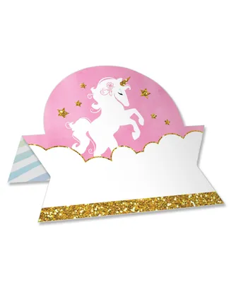 Rainbow Unicorn Magical Baby or Birthday Party Table Name Place Cards 24 Ct