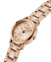 Guess Women's Three-Hand Rose Gold-Tone Stainless Steel Watch 28mm - Rose Gold