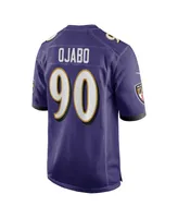 Men's Nike David Ojabo Purple Baltimore Ravens 2022 Nfl Draft Pick Player Game Jersey