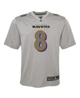 Big Boys Nike Lamar Jackson Gray Baltimore Ravens Atmosphere Fashion Game Jersey