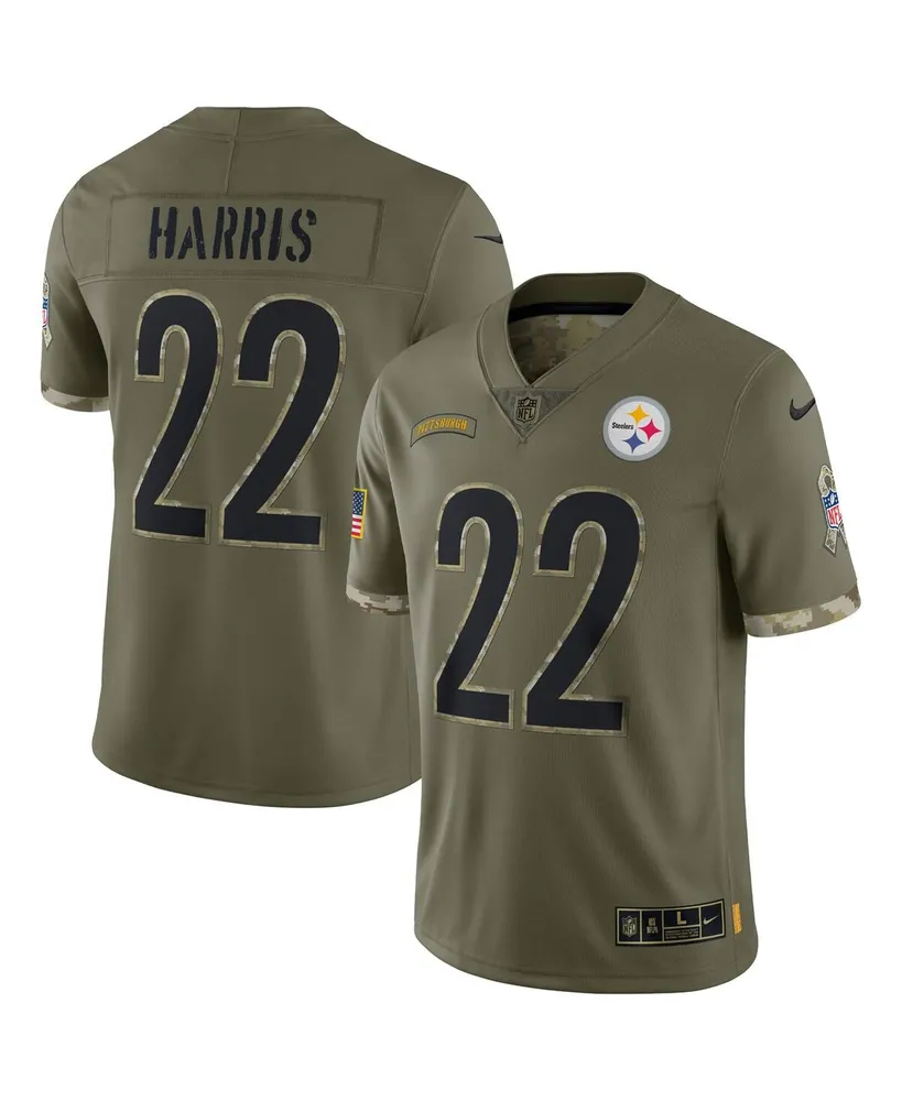 Men's Pittsburgh Steelers Najee Harris Nike Black Player Name & Number  T-Shirt