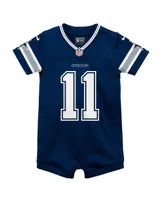 Infant Boys and Girls Nike Micah Parsons Navy Dallas Cowboys Game Romper Jersey